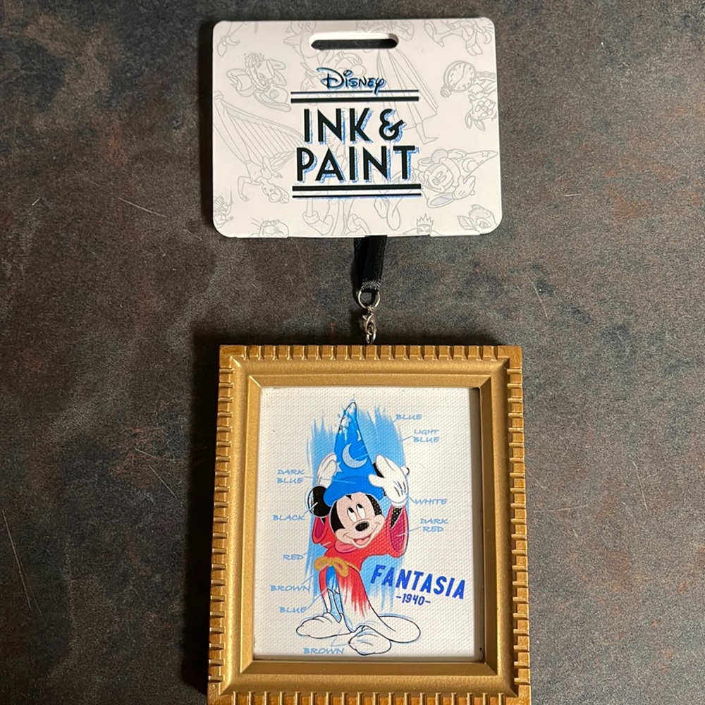 Disney Sorcerer Mickey Fantasia Ink Paint Ornament